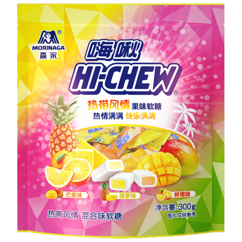 Morinaga Hi-Chew Bonbons à mâcher aromatisés aux fruits tropicaux 300g