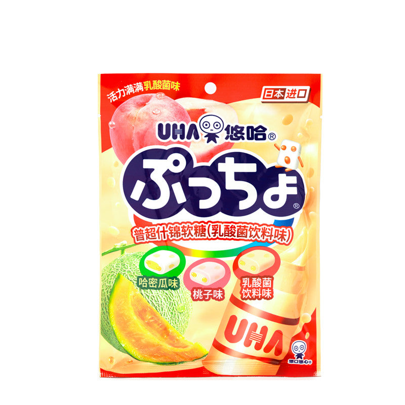 Délicieux Uha Puchao Chewy Candy Saveurs probiotiques assorties 90g