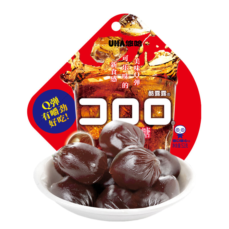 Délicieux UHA Kororo Cola Saveur Bonbons Gélifiés 52g